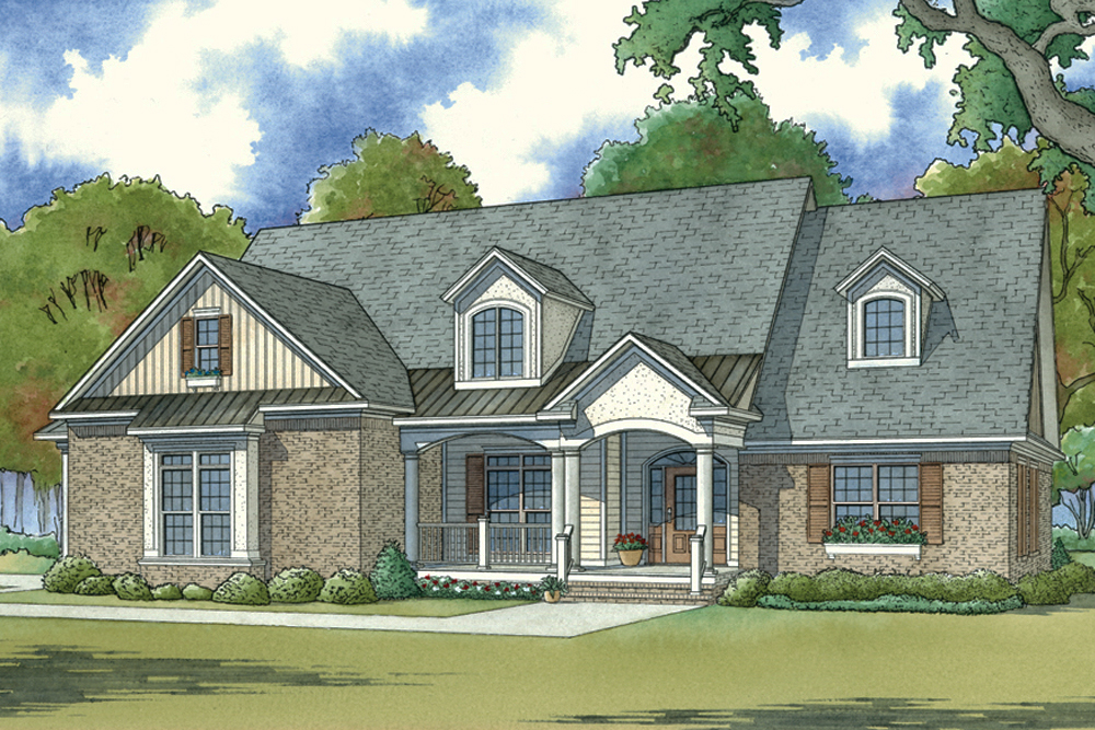 Craftsman home plan (ThePlanCollection: Plan #193-1062)