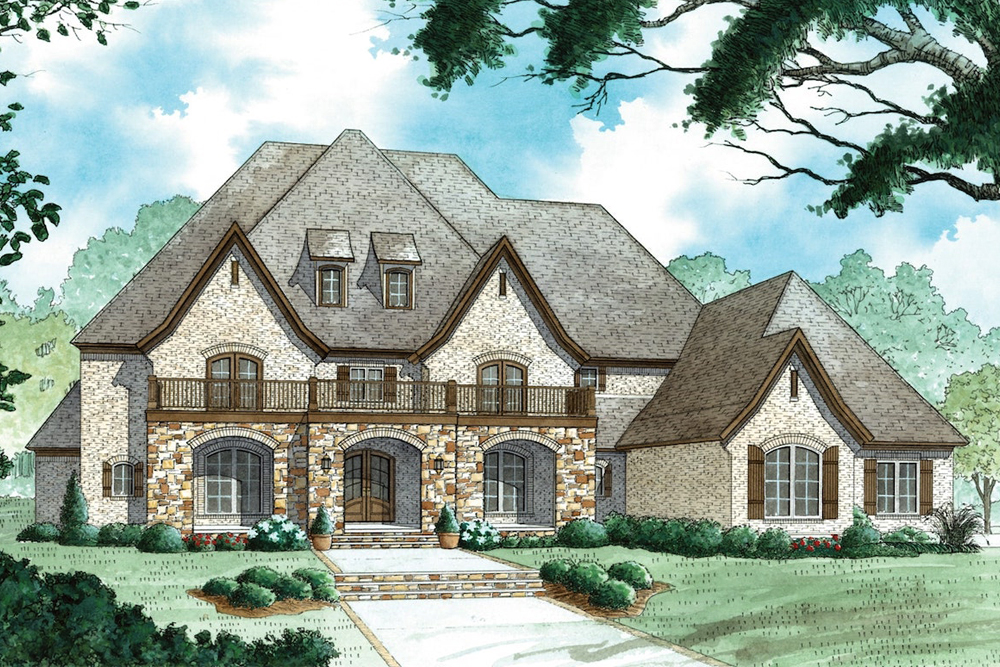 European home plans (ThePlanCollection: Plan #193-1065)