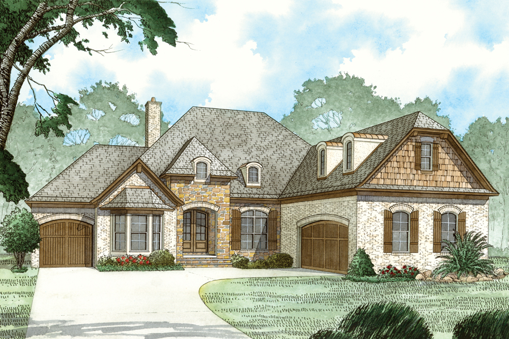 Front View of this 3-Bedroom, 2381 Sq Ft Plan - 193-1066