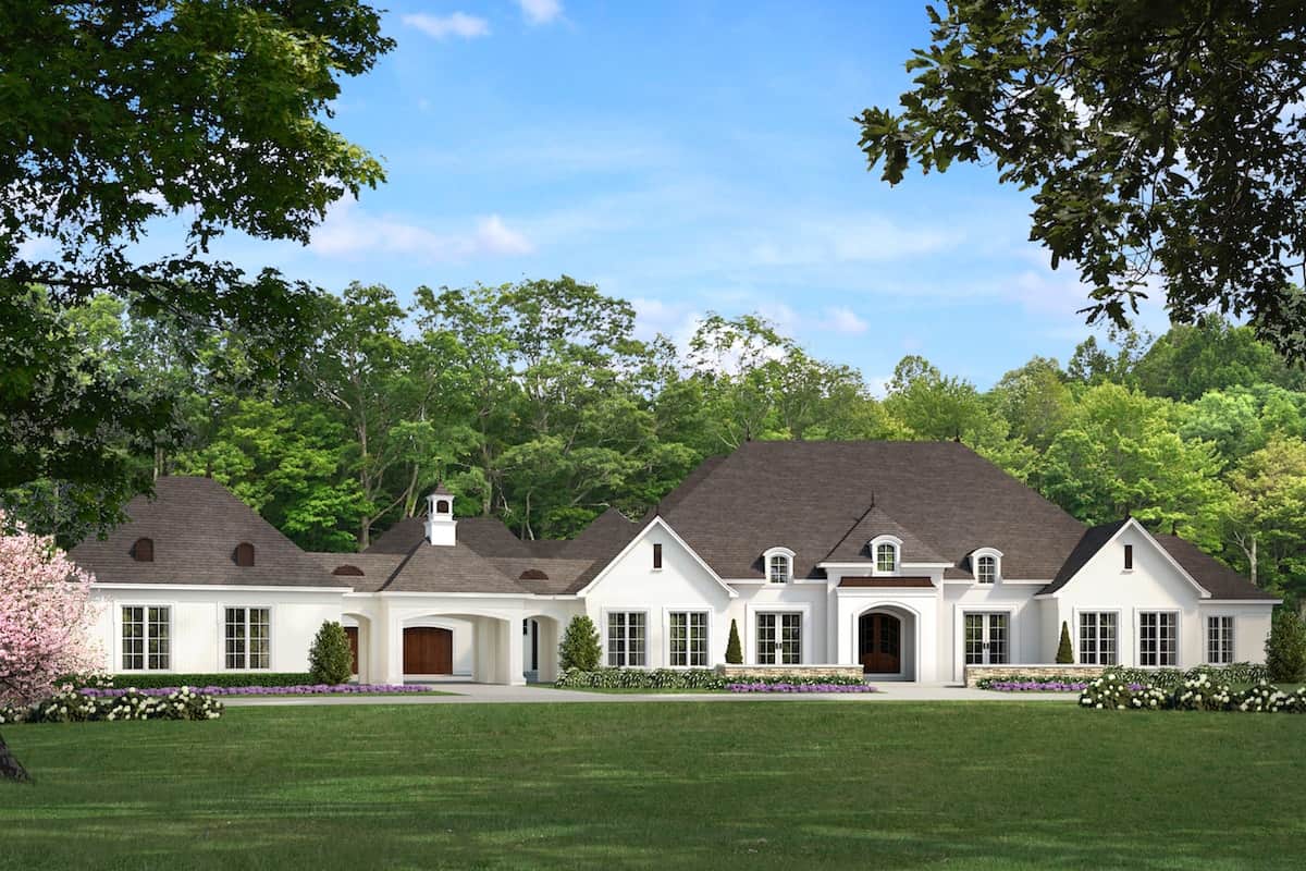 Front View of this 5-Bedroom, 5695 Sq Ft Plan - 193-1067