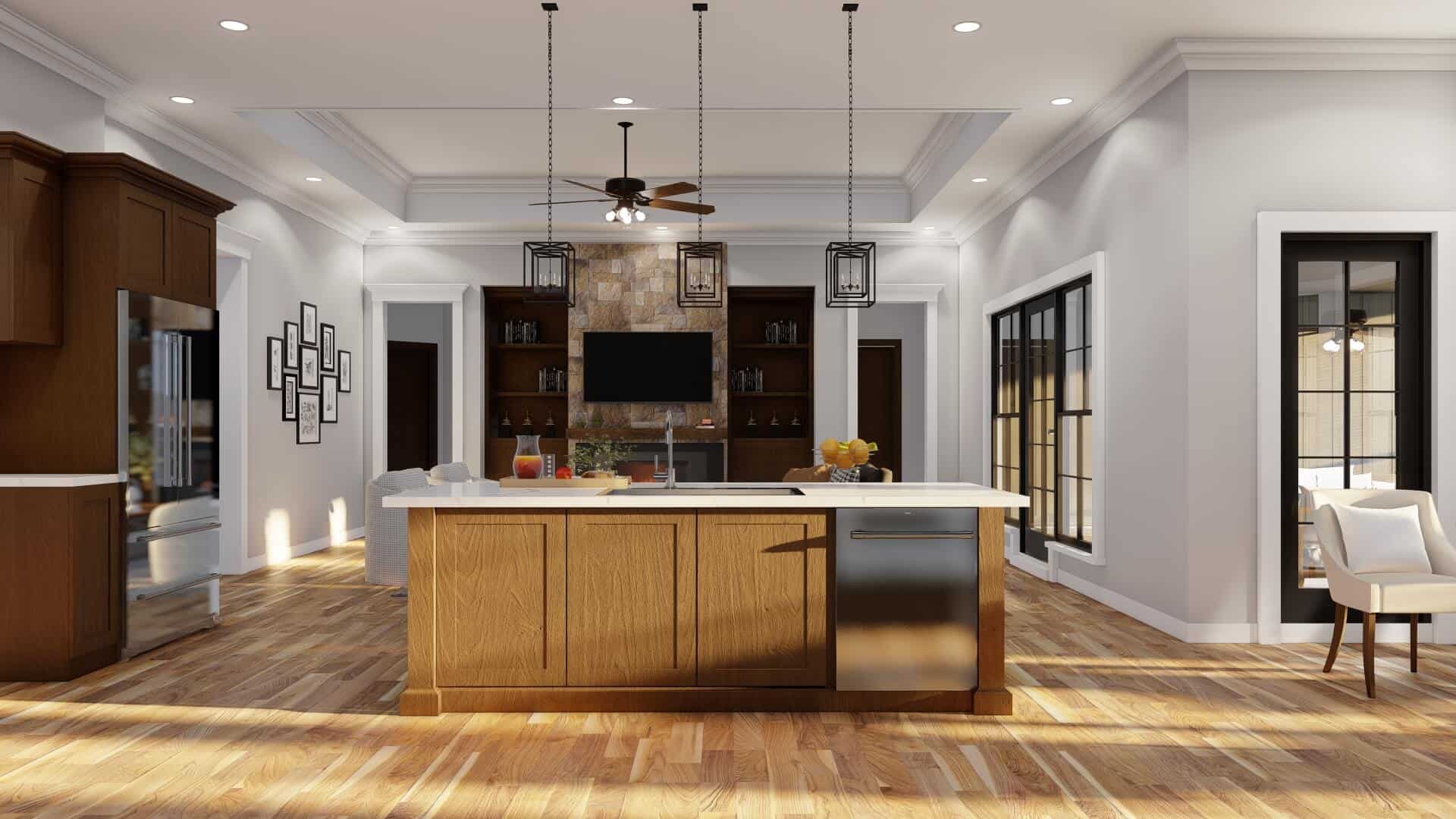 Kitchen: Kitchen Island of this 4-Bedroom,2646 Sq Ft Plan -193-1071