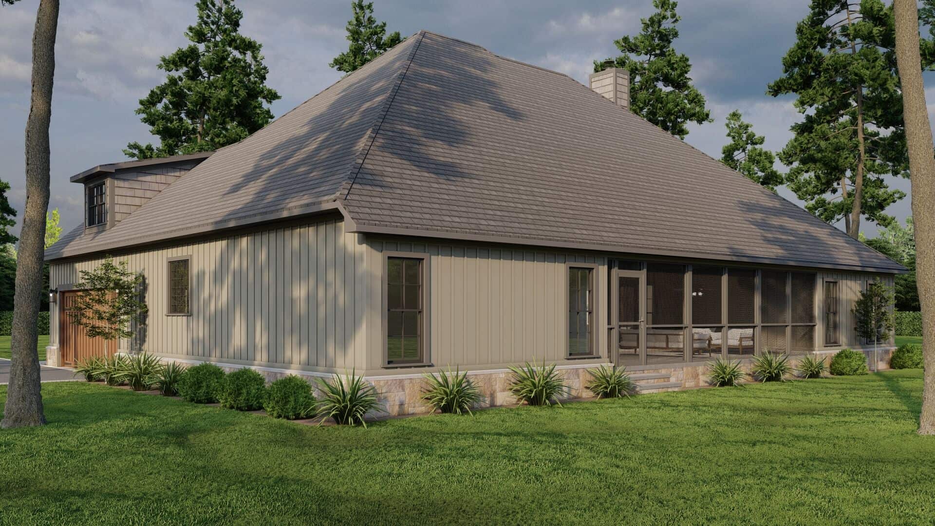 Rear View of this 4-Bedroom,2646 Sq Ft Plan -193-1071