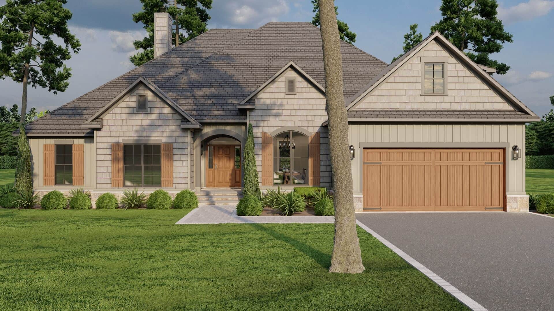Front View of this 4-Bedroom,2646 Sq Ft Plan -193-1071