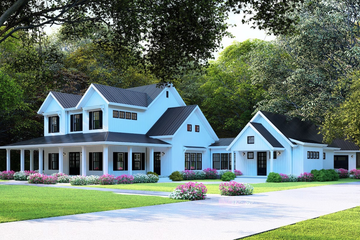 Side View of this 4-Bedroom, 3342 Sq Ft Plan - 193-1072
