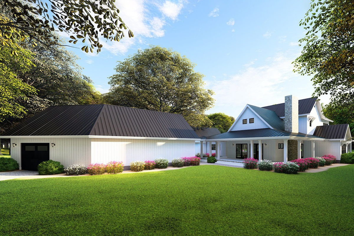 Side View of this 4-Bedroom, 3342 Sq Ft Plan - 193-1072