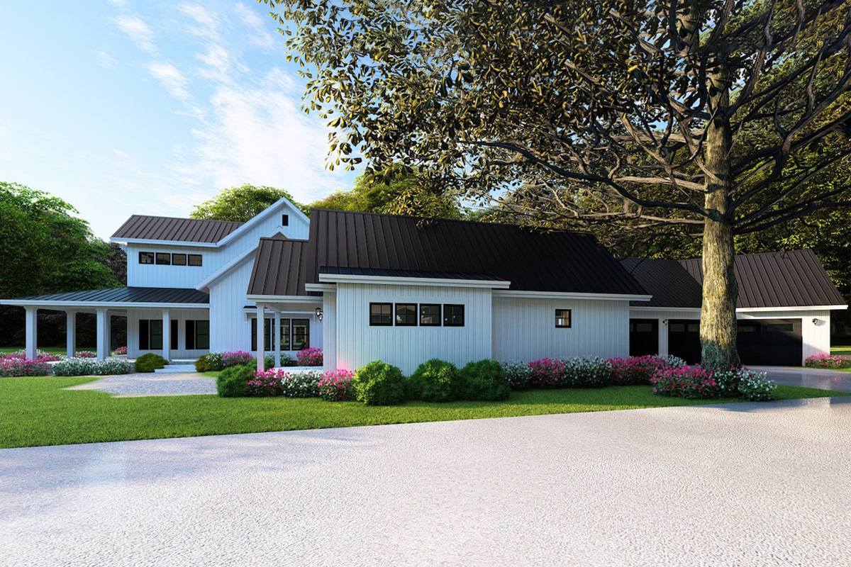 Side View of this 4-Bedroom, 3342 Sq Ft Plan - 193-1072