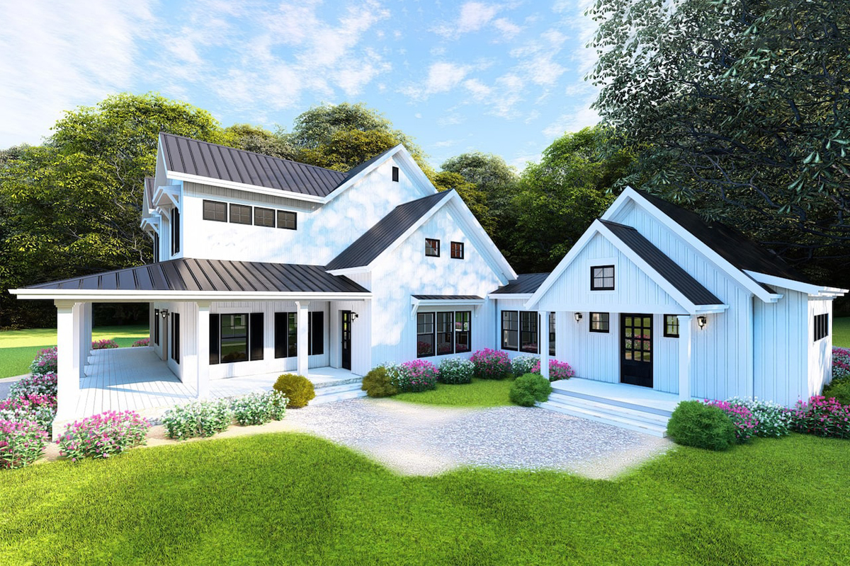 Right Side View of this 4-Bedroom, 3342 Sq Ft Plan - 193-1072