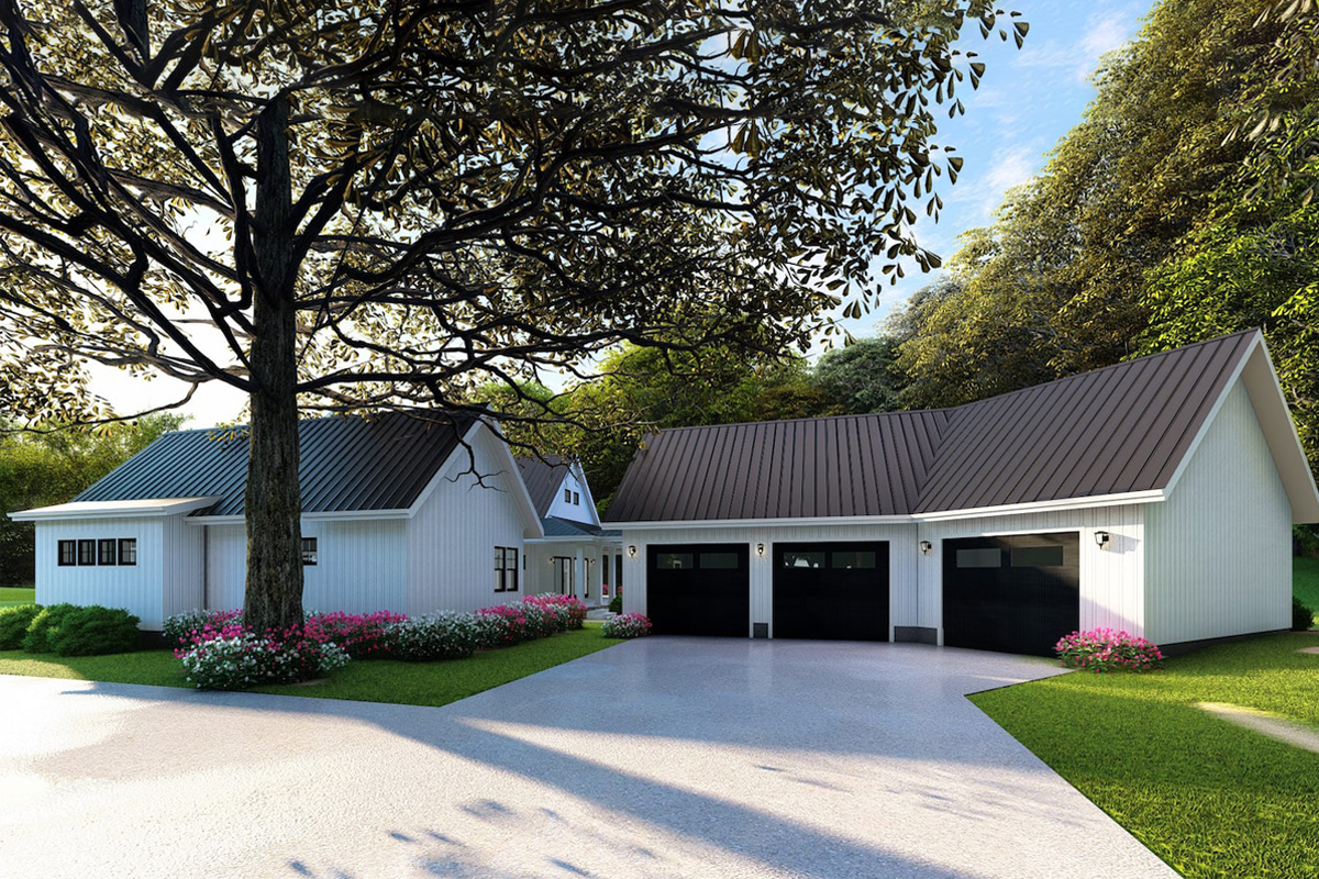 Rear View of this 4-Bedroom, 3342 Sq Ft Plan - 193-1072
