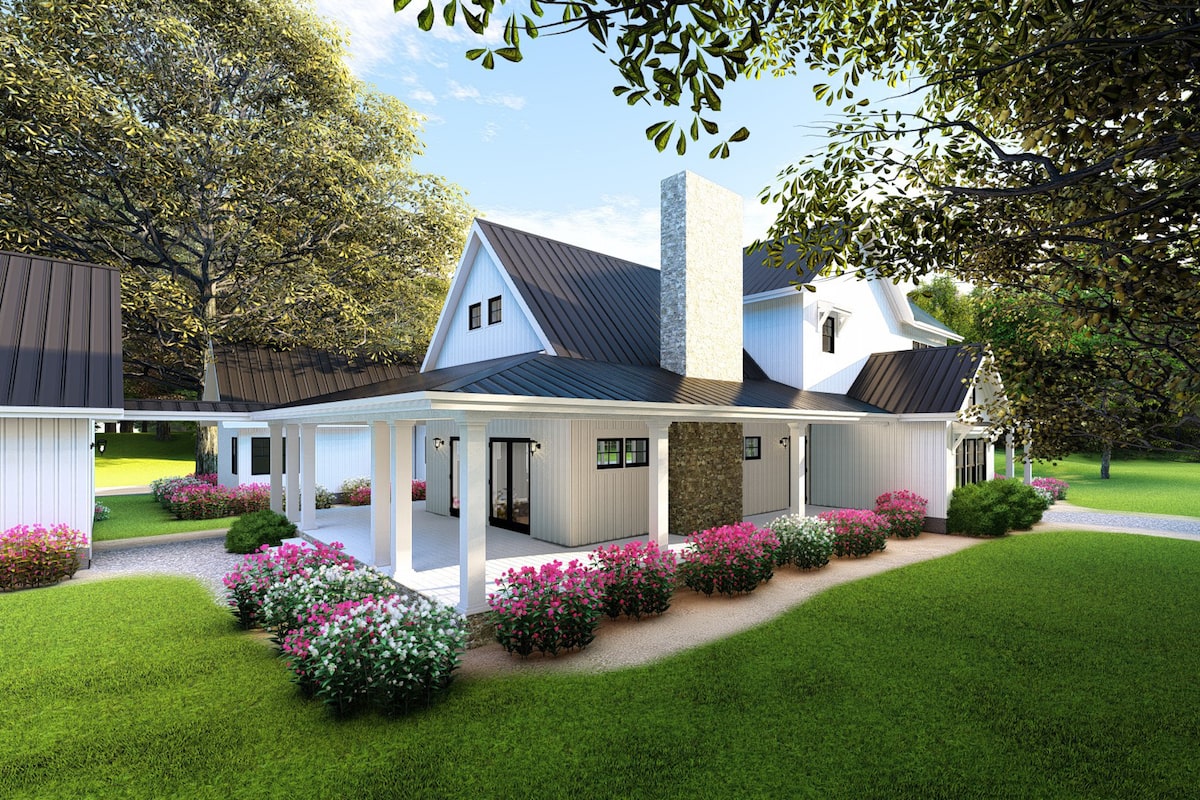 Left Side View of this 4-Bedroom, 3342 Sq Ft Plan - 193-1072
