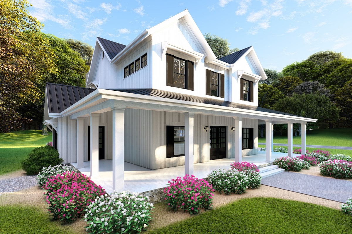Side View of this 4-Bedroom, 3342 Sq Ft Plan - 193-1072