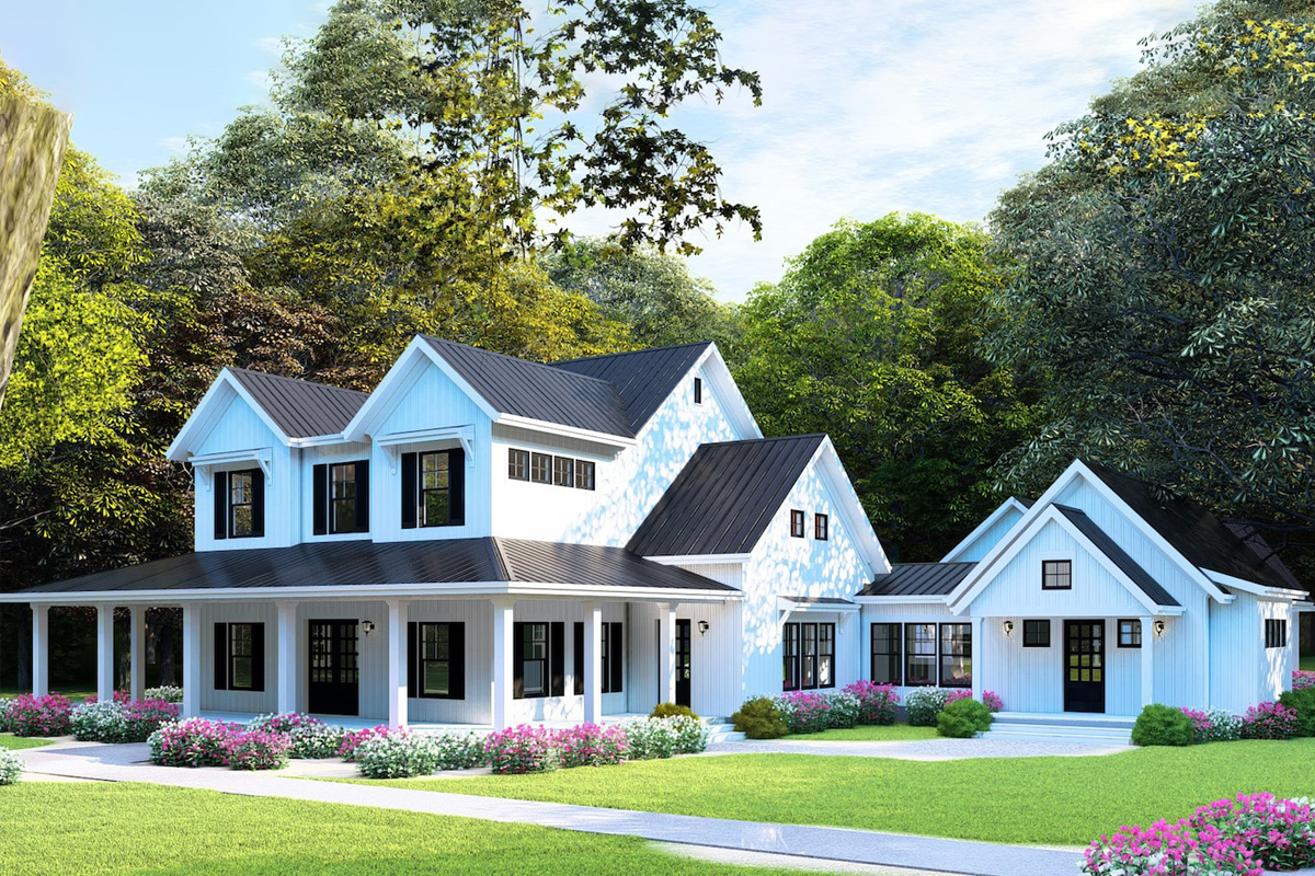 Right Side View of this 4-Bedroom, 3342 Sq Ft Plan - 193-1072