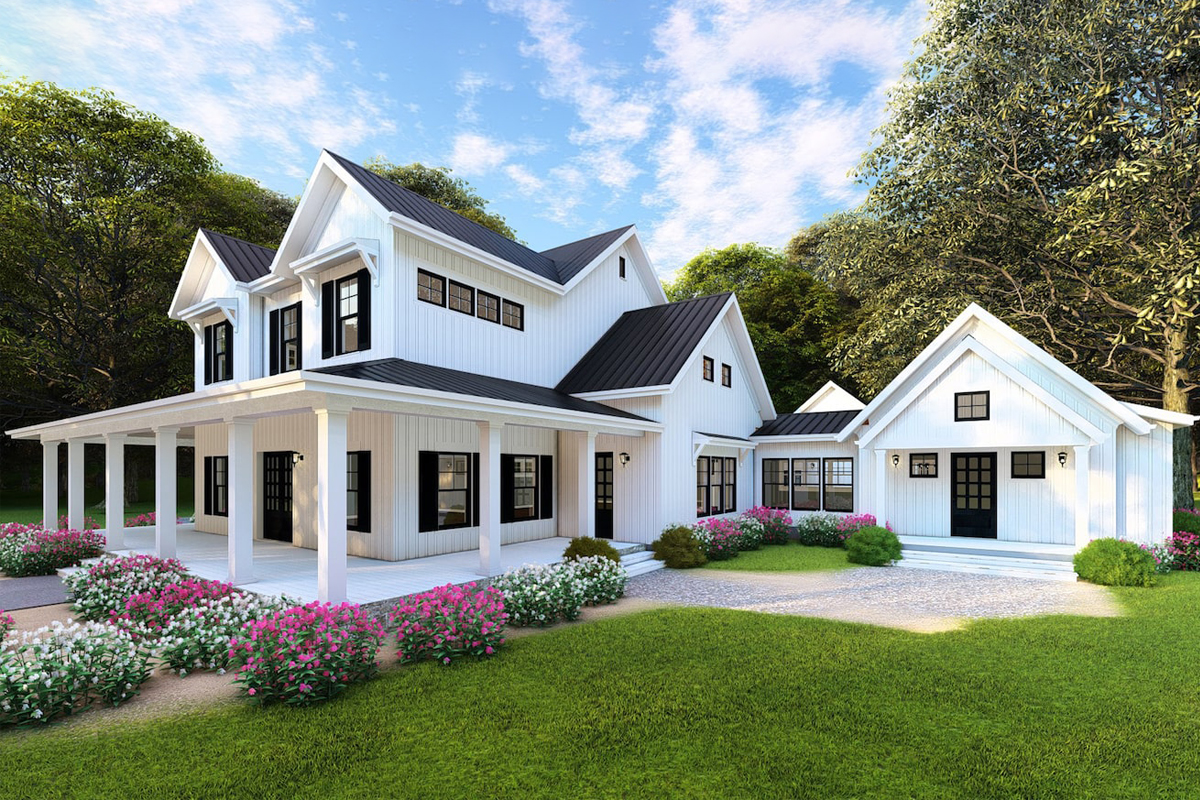 Right Side View of this 4-Bedroom, 3342 Sq Ft Plan - 193-1072