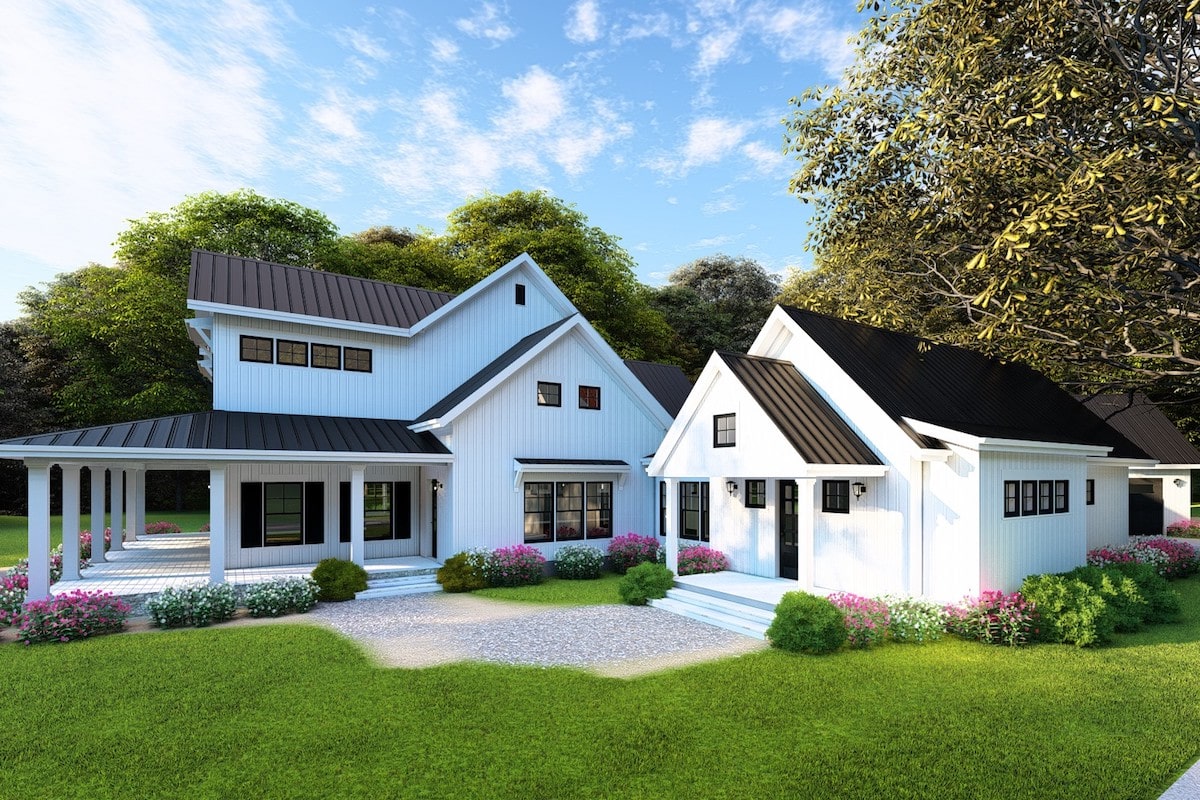 Right Side View of this 4-Bedroom, 3342 Sq Ft Plan - 193-1072