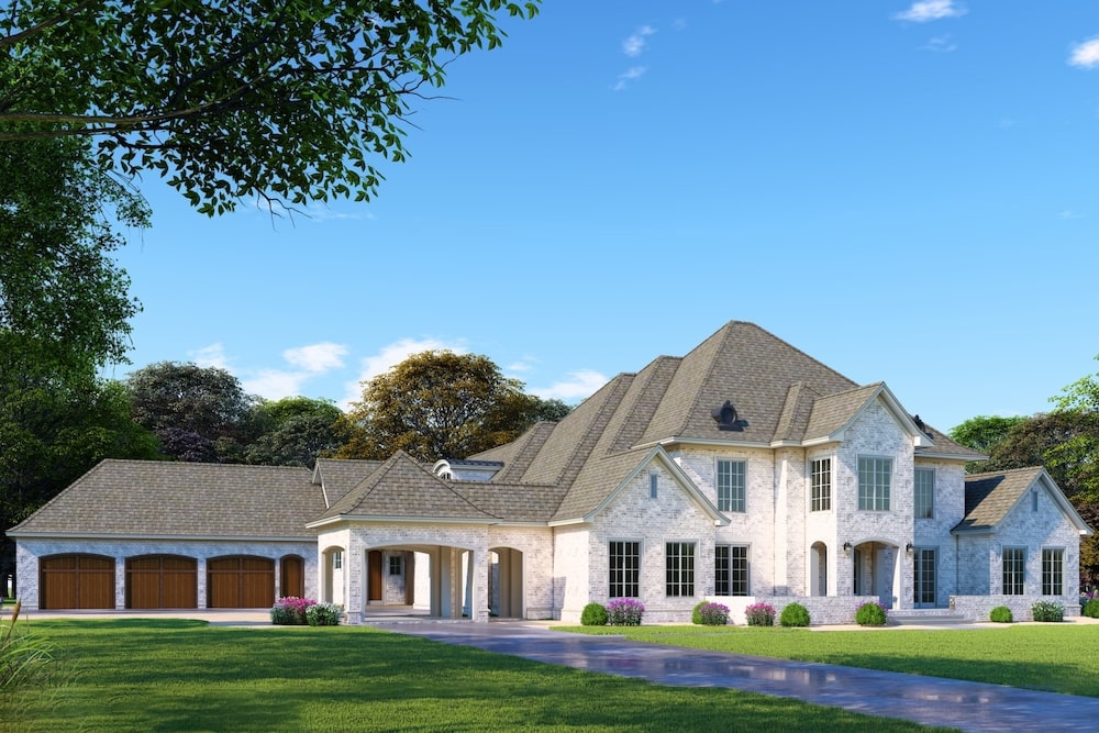 European home (ThePlanCollection:  Plan #193-1074)