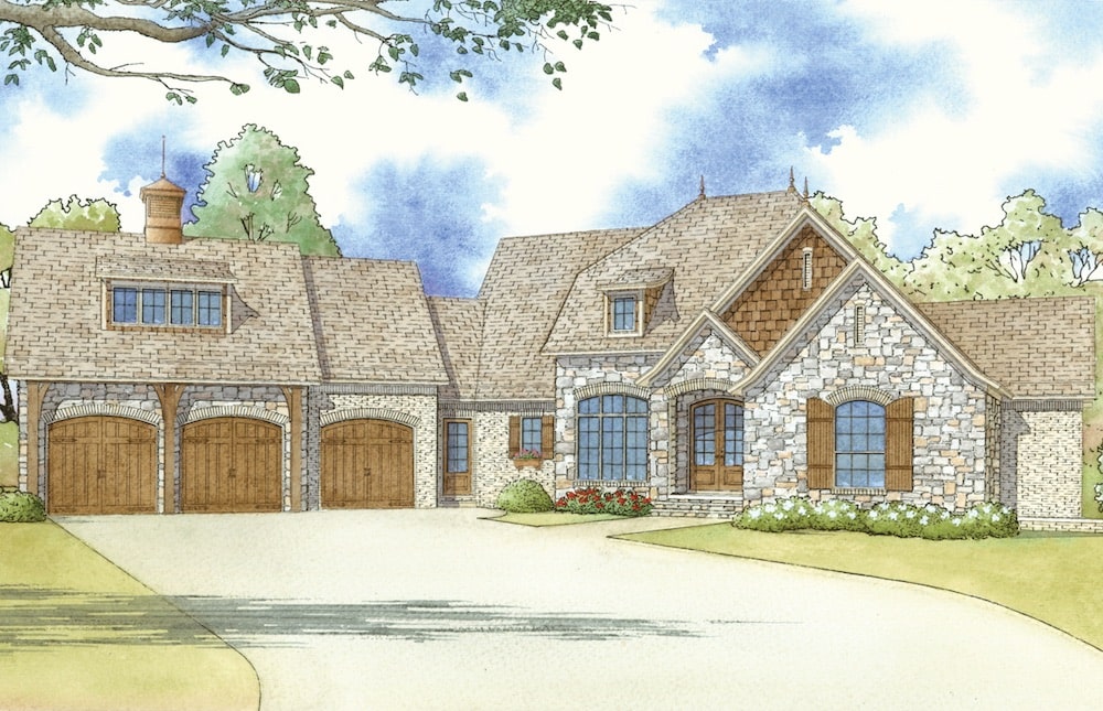 Front View of this 3-Bedroom, 4275 Sq Ft Plan - 193-1075