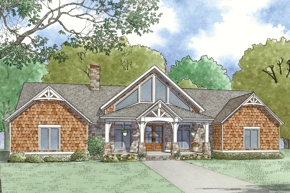 Ranch home (ThePlanCollection: Plan #193-1078)
