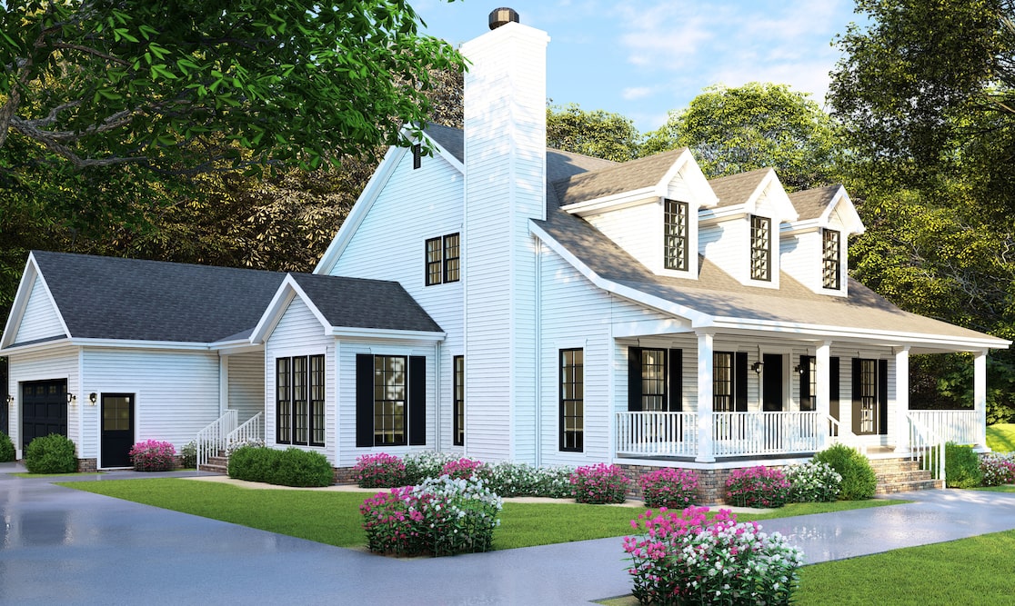 Left Side View of this 4-Bedroom, 2072 Sq Ft Plan - 193-1079