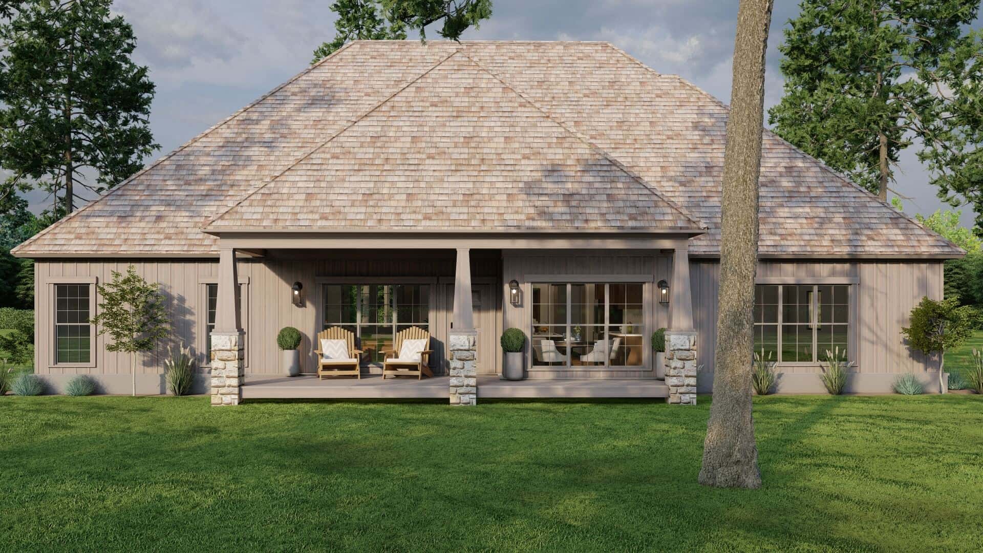 Rear View of this 3-Bedroom,2495 Sq Ft Plan -193-1080