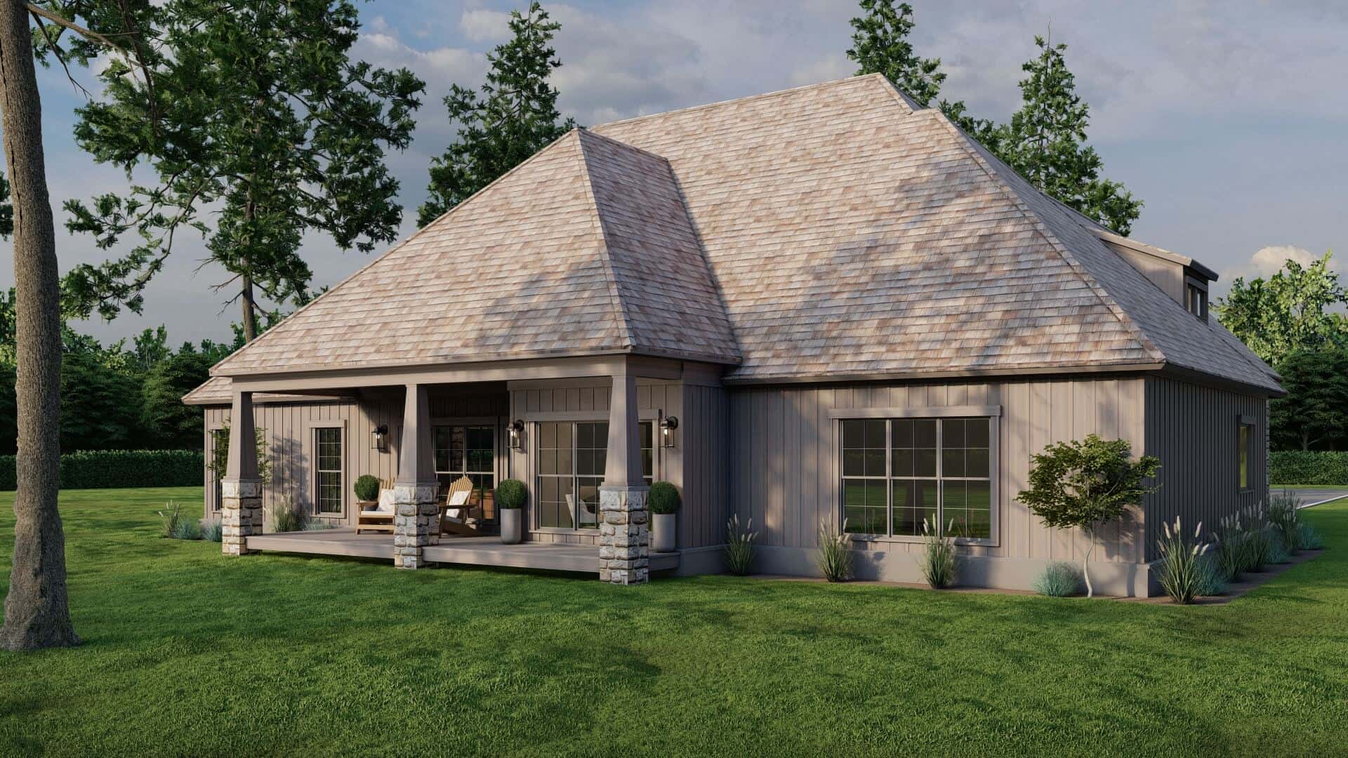 Rear View of this 3-Bedroom,2495 Sq Ft Plan -193-1080
