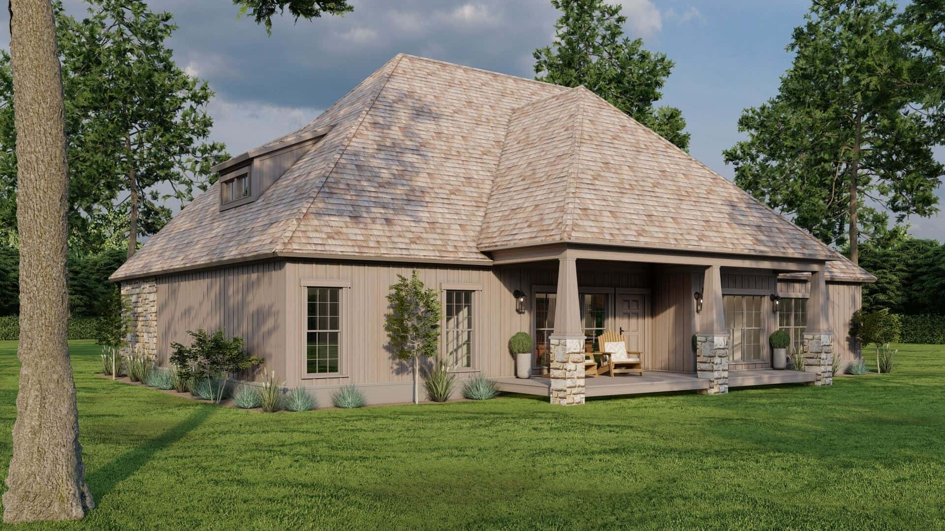 Rear View of this 3-Bedroom,2495 Sq Ft Plan -193-1080