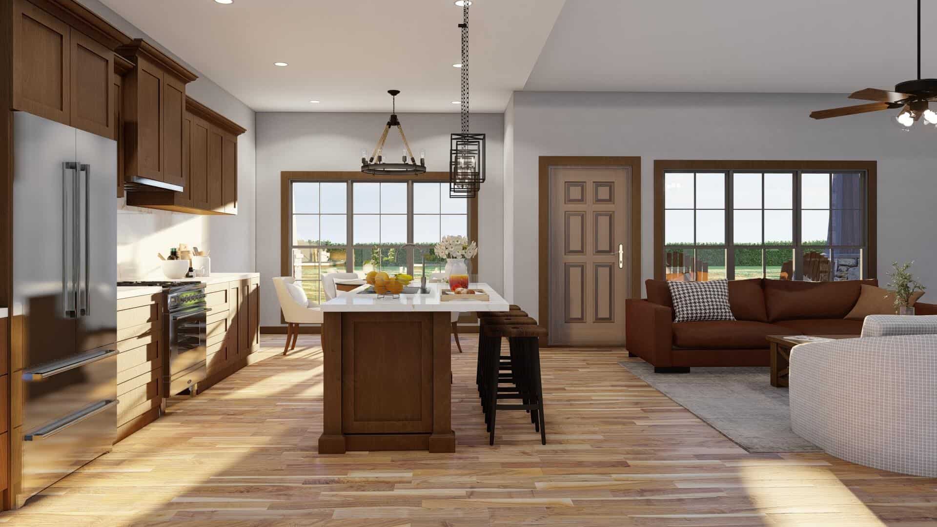 Kitchen: Kitchen Island of this 3-Bedroom,2495 Sq Ft Plan -193-1080