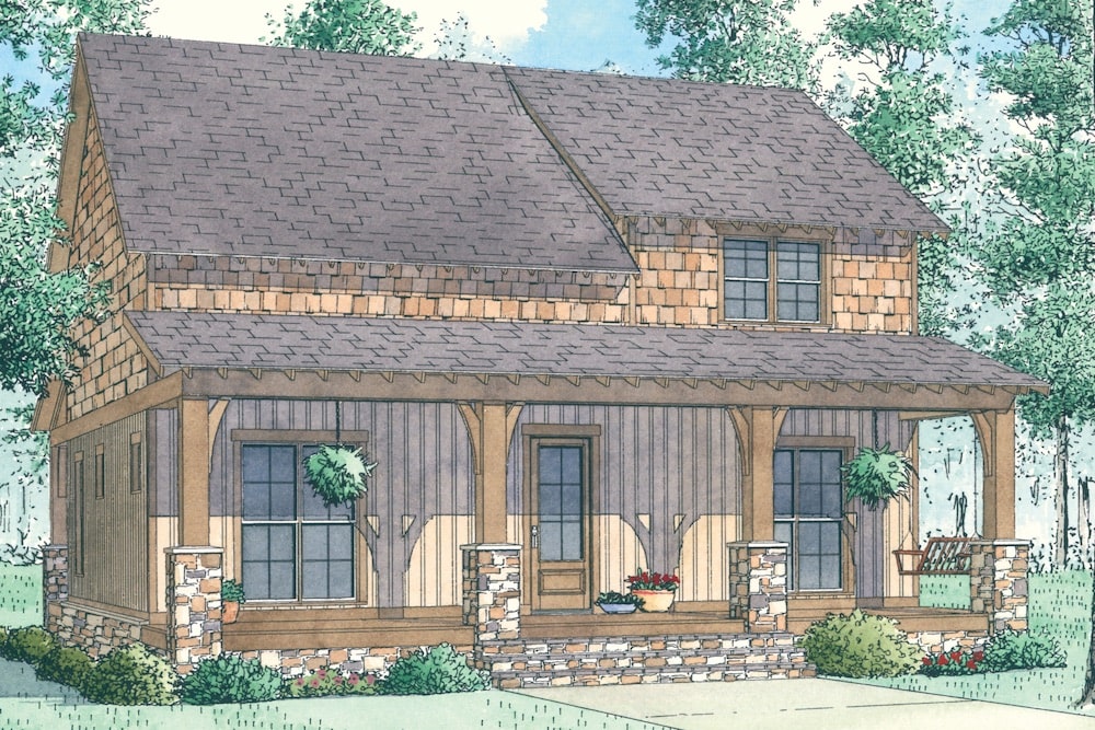 Country home (ThePlanCollection: Plan #193-1081)