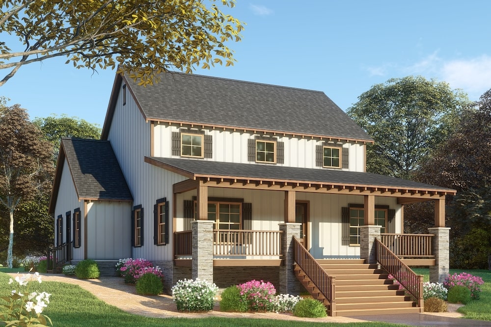 Right Side View of this 3-Bedroom, 2144 Sq Ft Plan - 193-1082