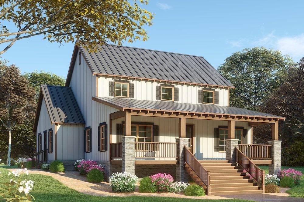 Front View of this 3-Bedroom, 2144 Sq Ft Plan - 193-1082