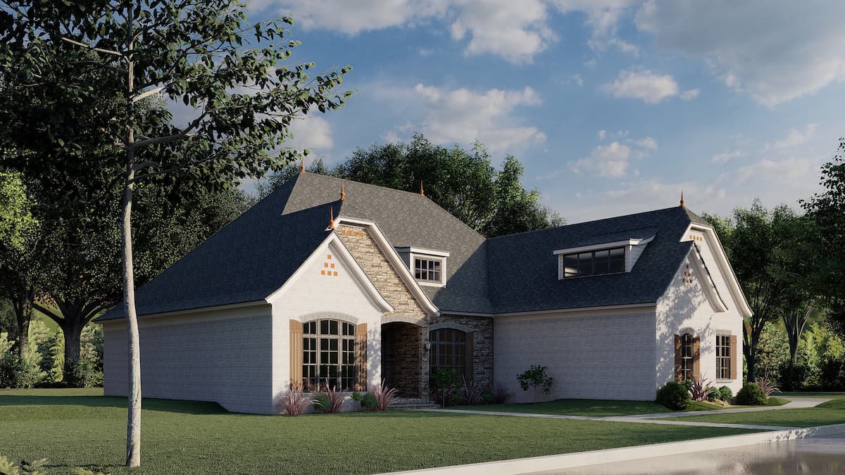 Left Side View of this 3-Bedroom, 2409 Sq Ft Plan - 193-1086