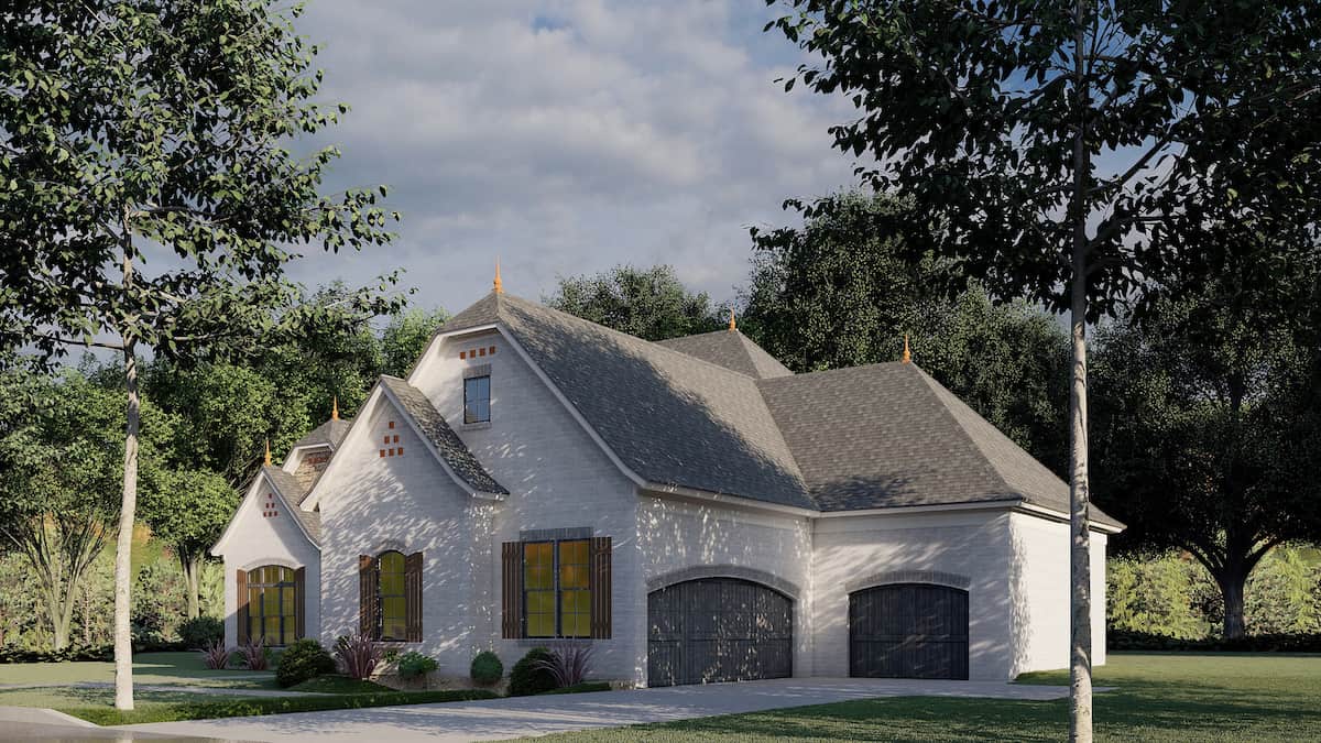 Right Side View of this 3-Bedroom, 2409 Sq Ft Plan - 193-1086