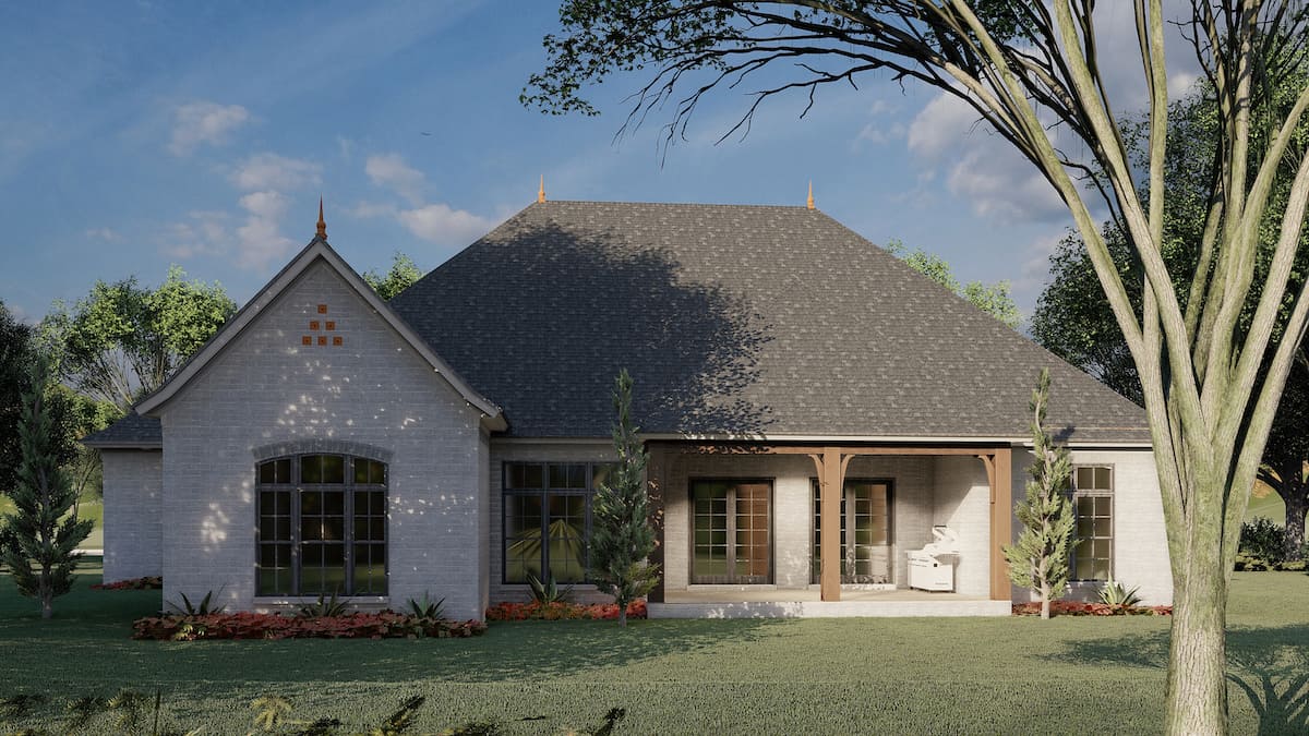 Rear View of this 3-Bedroom, 2409 Sq Ft Plan - 193-1086