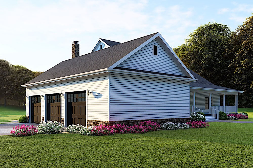 Left Side View of this 4-Bedroom, 3474 Sq Ft Plan - 193-1089