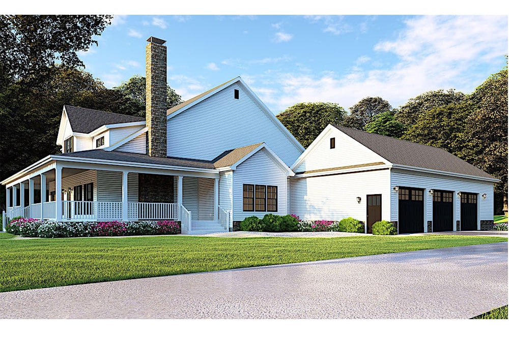 Front View of this 4-Bedroom, 3474 Sq Ft Plan - 193-1089