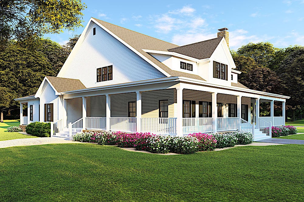 Left Side View of this 4-Bedroom, 3474 Sq Ft Plan - 193-1089
