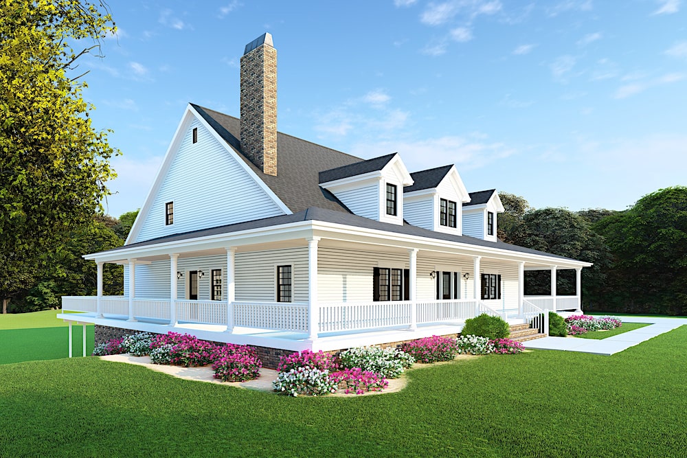 Left Side View of this 3-Bedroom, 2711 Sq Ft Plan - 193-1090