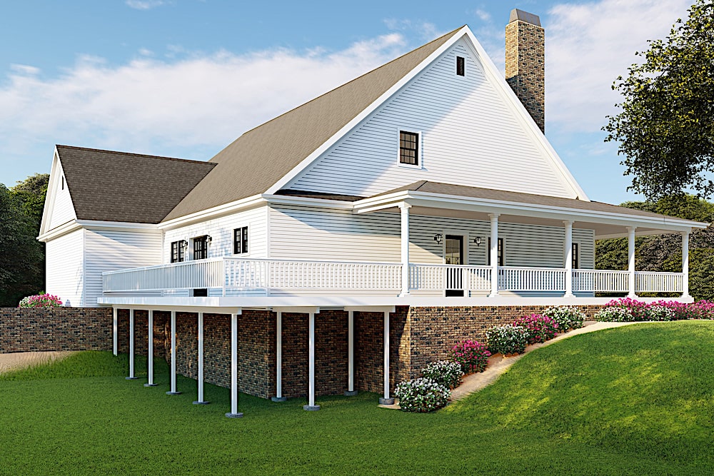 Rear View of this 3-Bedroom, 2711 Sq Ft Plan - 193-1090