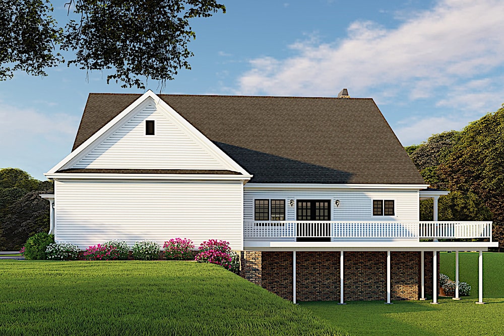 Rear View of this 3-Bedroom, 2711 Sq Ft Plan - 193-1090