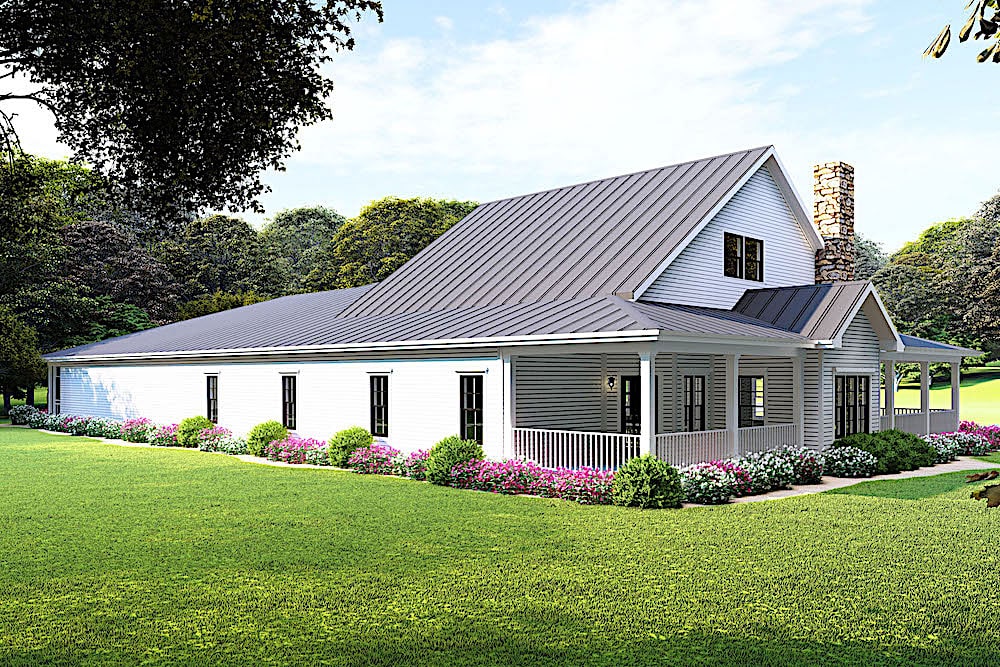 Rear View of this 4-Bedroom, 3416 Sq Ft Plan - 193-1091