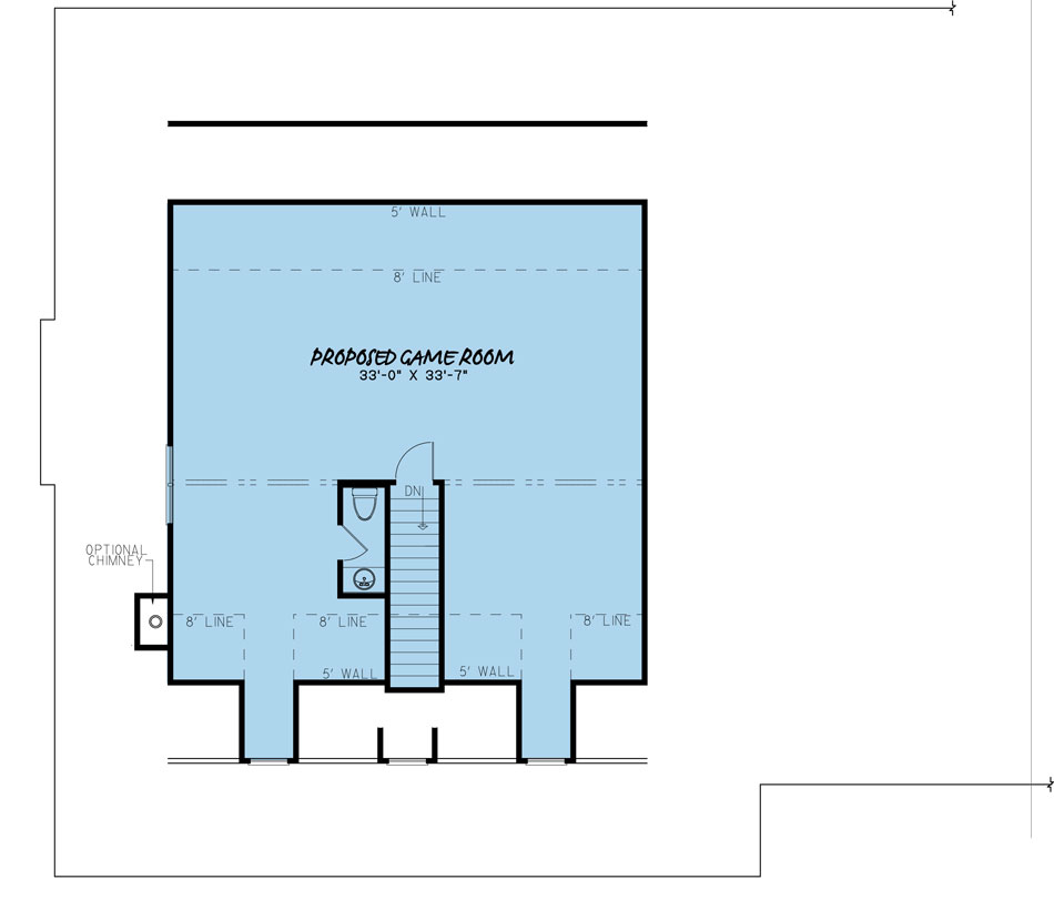 Floor Plan Bonus Room of Ranch Plan #193-1091