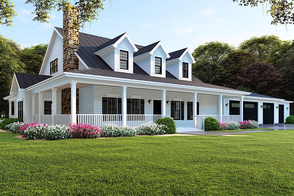 Ranch home (ThePlanCollection: Plan #193-1091)