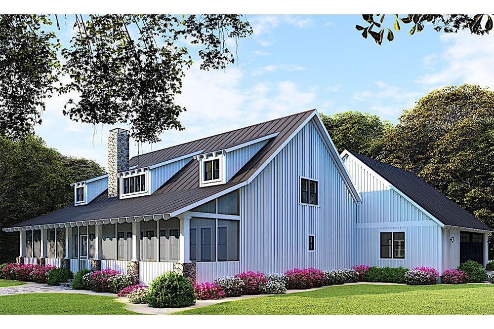 Side View of this 5-Bedroom, 2860 Sq Ft Plan - 193-1092