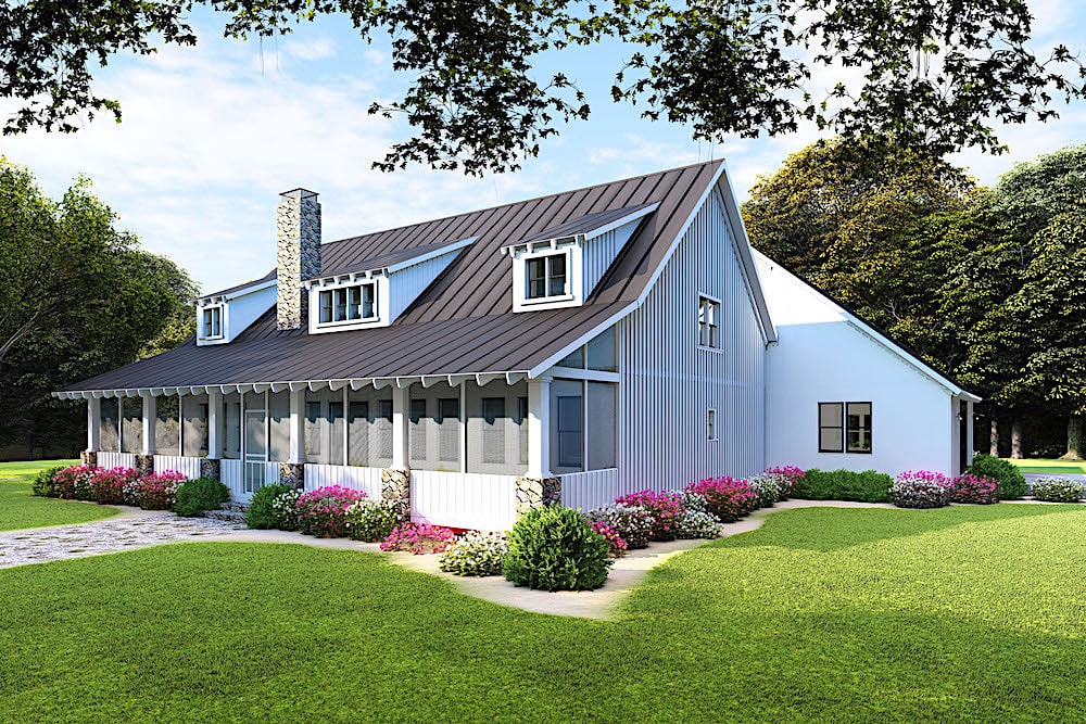 Side View of this 5-Bedroom, 2860 Sq Ft Plan - 193-1092