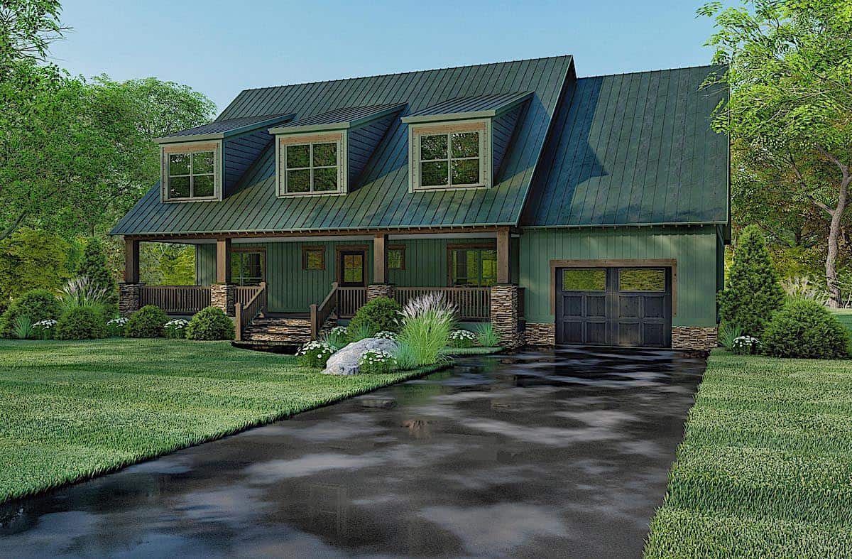 Front View of this 4-Bedroom, 2663 Sq Ft Plan - 193-1096
