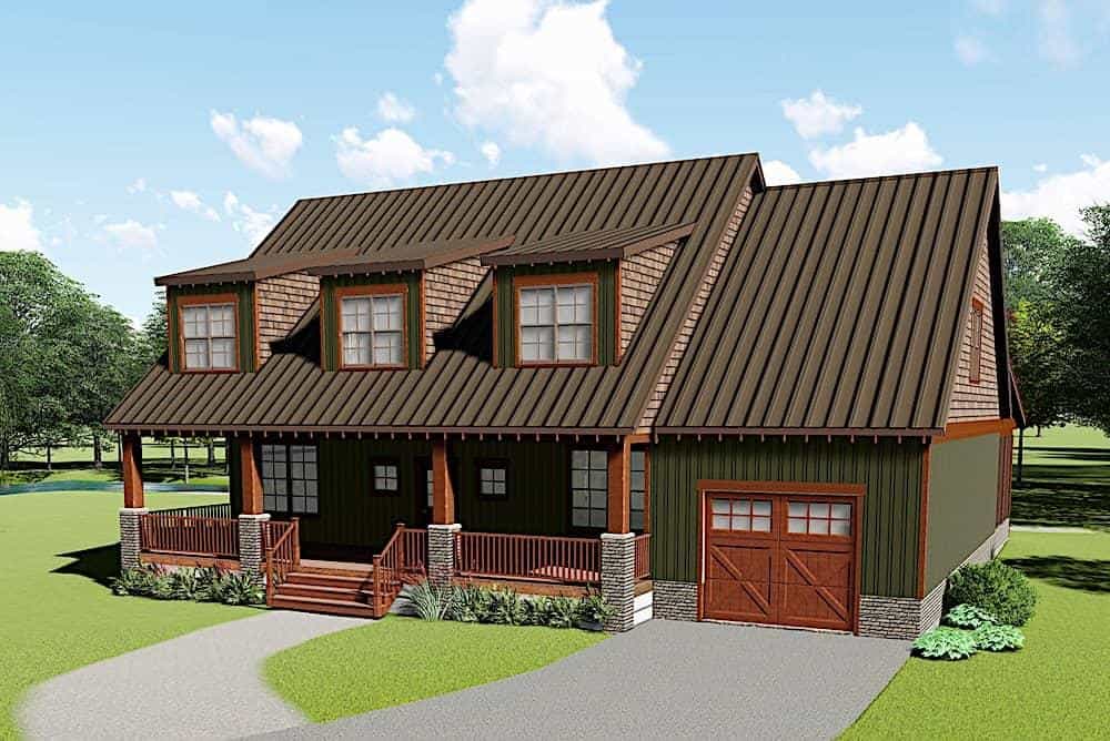 Front View of this 4-Bedroom, 2663 Sq Ft Plan - 193-1096