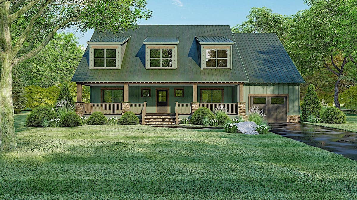 Cape Cod home (ThePlanCollection: Plan #193-1096)