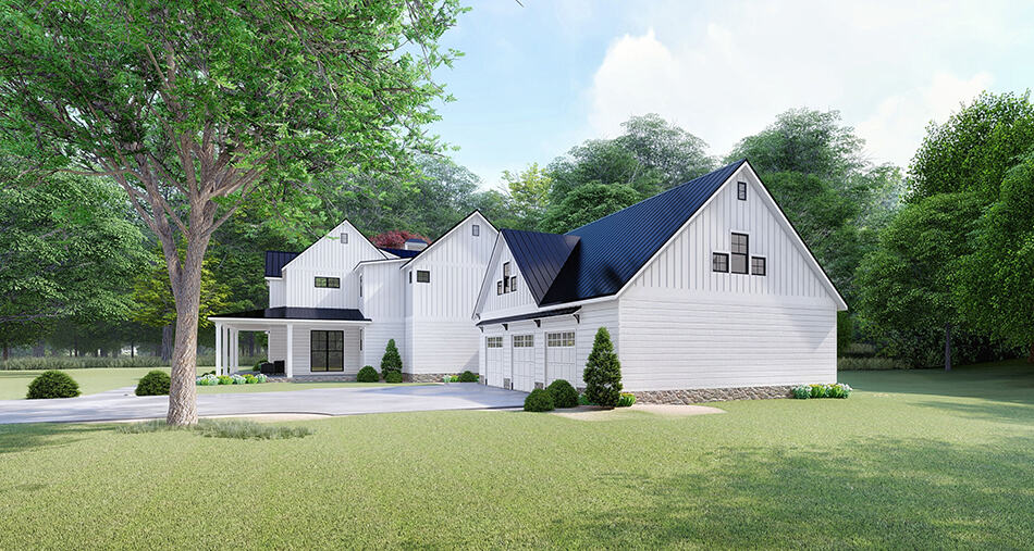 Side View of this 4-Bedroom, 3310 Sq Ft Plan - 193-1097