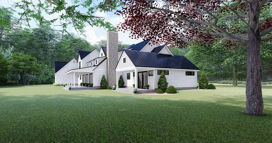 Side View of this 4-Bedroom, 3310 Sq Ft Plan - 193-1097