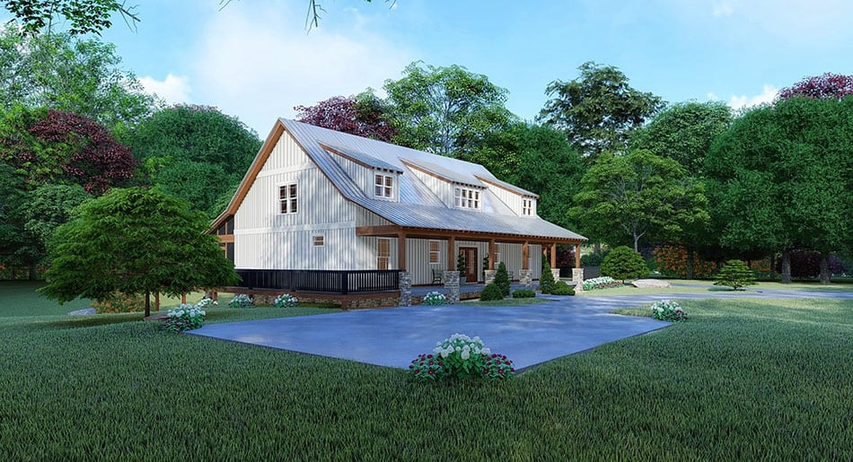 Side View of this 3-Bedroom, 3870 Sq Ft Plan - 193-1098