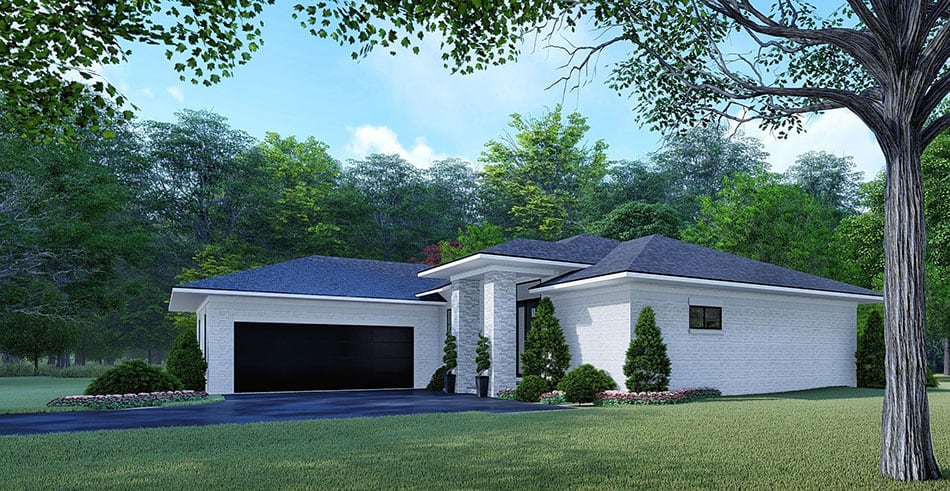 Home Plan Right Elevation of this 4-Bedroom,1649 Sq Ft Plan -193-1100