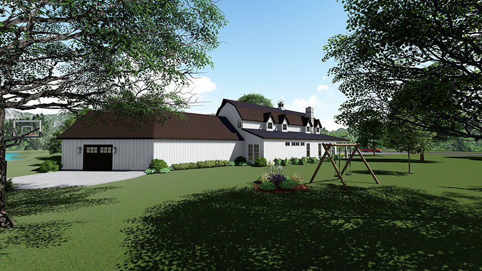 Side View of this 3-Bedroom, 3414 Sq Ft Plan - 193-1102